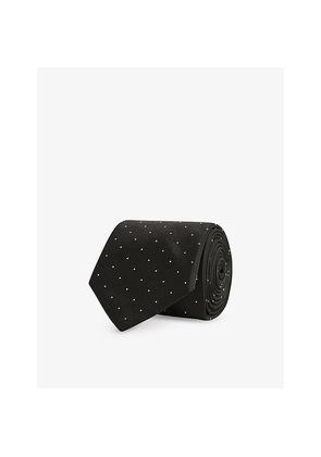 Mens Reiss Liam Polka-Dot Woven Tie