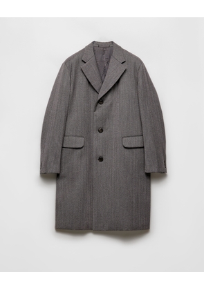 Single-breasted wool coat