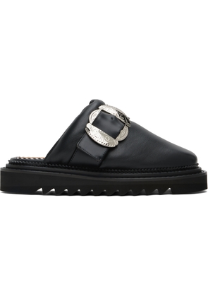 Toga Virilis Black Buckle Slippers