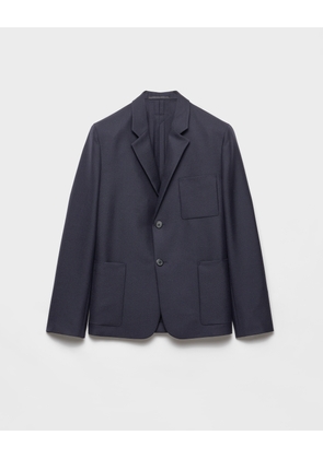 Single-breasted wool and mohair jacket