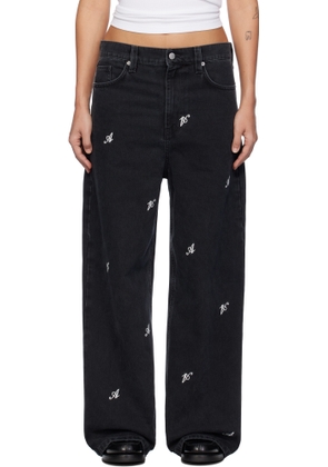 Axel Arigato Black Clara Wide-Leg Jeans