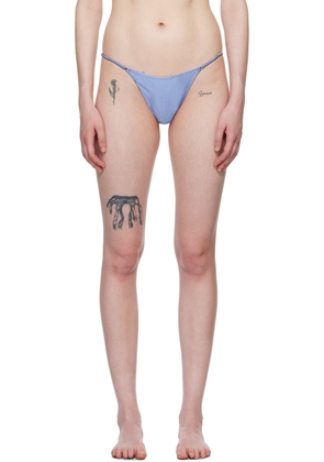 Fleur du Mal Blue Chain Luxe Thong