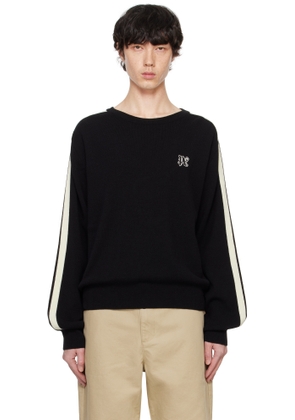 Palm Angels Black Monogram Track Sweater