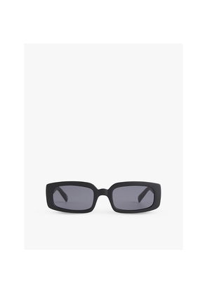 Womens Le Specs Dynamite Rectangular-Frame Plastic Sunglasses