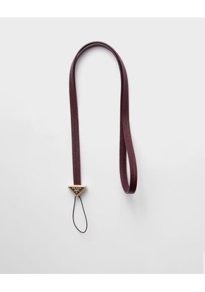 Saffiano leather phone holder strap