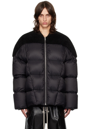 Rick Owens Black Porterville Flight Shearling Down Jacket