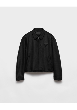 Wool and cashmere blouson jacket