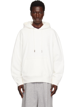 WOOYOUNGMI White Metallic Graphic Hoodie