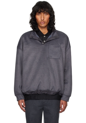 WOOYOUNGMI Gray Brushed Sweatshirt