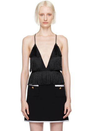 Moschino Black Fringe Bodysuit