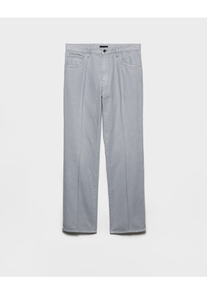Five-pocket washed denim jeans