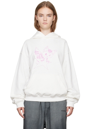 We11done White Monster Fitted Hoodie