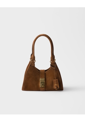 Small suede tote bag