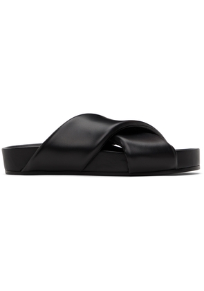 Jil Sander Black Padded Slides