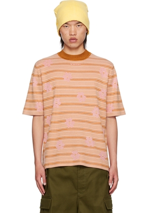 Marni Pink Striped Floral Sweater