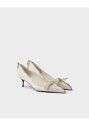 Antiqued leather pumps