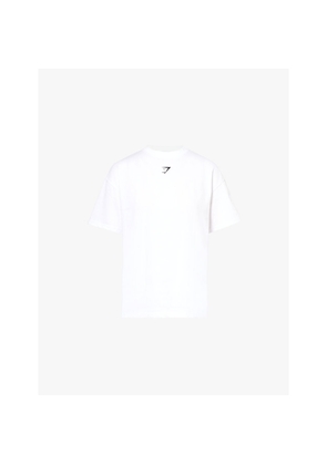 Womens Gymshark Gs Power Brand-Print Oversized-Fit Cotton-Jersey T-Shirt