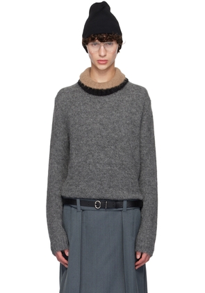 Jil Sander Gray Crewneck Sweater