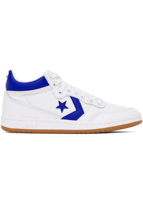 Converse White & Blue CONS Fastbreak Pro Mid Top Sneakers