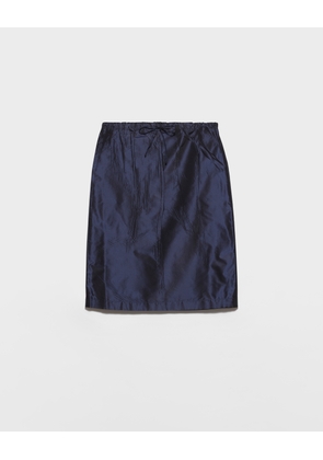 Taffeta midi-skirt
