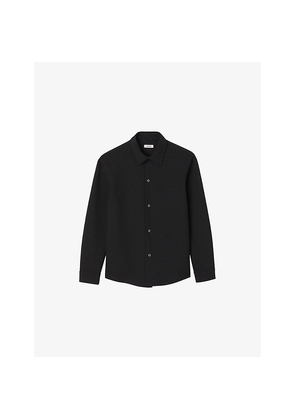 Mens Sandro Joker Long-Sleeve Regular-Fit Stretch-Woven Shirt