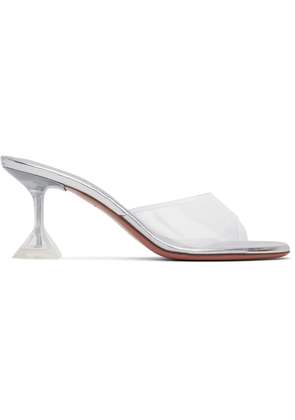 Amina Muaddi Transparent Lupita Glass Slipper 70 Heeled Sandals