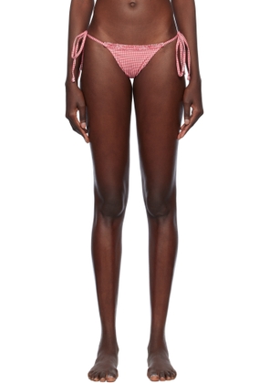 Frankies Bikinis Red & White Divine Skimpy String Bikini Bottom