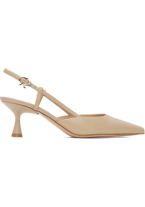 Gianvito Rossi Beige Ascent 55 Heels