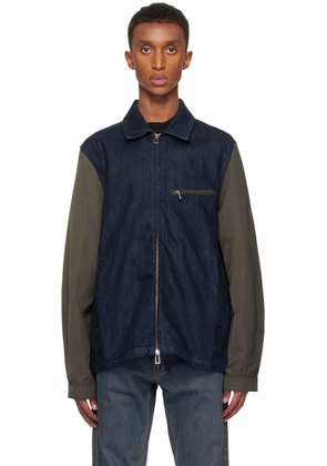 PS by Paul Smith Navy & Khaki Zip Denim Jacket