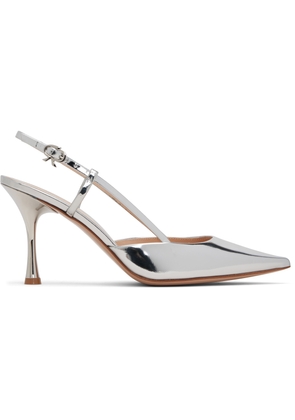 Gianvito Rossi Silver Ascent Heels
