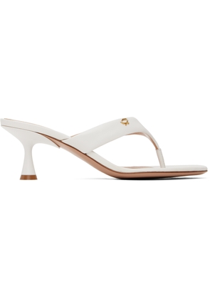 Gianvito Rossi White Ascent Thong 55 Heeled Sandals