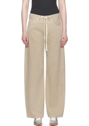 Citizens of Humanity Beige Brynn Drawstring Jeans