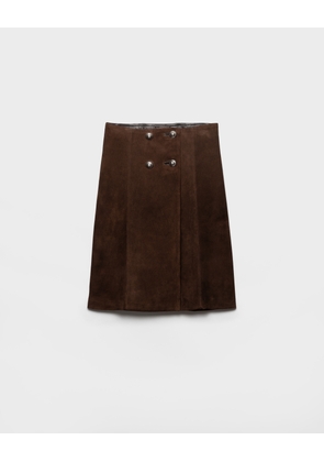 Suede skirt