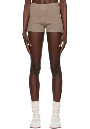 Lauren Manoogian Taupe Rib Shorts