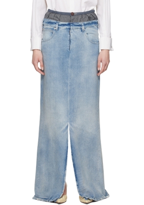 Maison Margiela Blue 'Anonymity Of The Lining' Denim Maxi Skirt