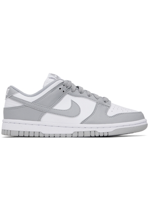 Nike White & Gray Dunk Low Next Nature Sneakers