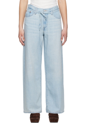 Levi's Blue XL Baggy Straight Linen+ Jeans