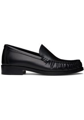 Legres Black Ruched Loafers