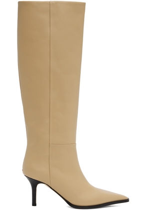 Aeyde Beige Tula Leather Tall boots