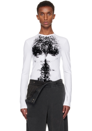Y/Project White Hairy Chest Long Sleeve T-shirt