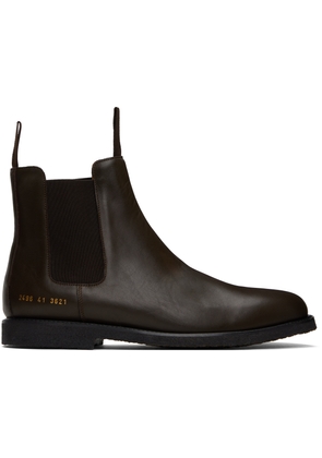 Common Projects Brown Classic Chelsea Boots