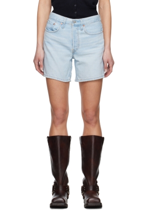 Levi's Blue 501 Original Fit Mid-Thigh Lightweight Denim Shorts