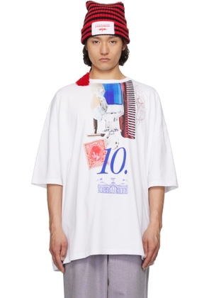 Charles Jeffrey LOVERBOY White Oversized '10' Year T-shirt