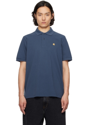 Carhartt Work In Progress Navy Chase Pique Polo