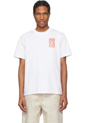 Casablanca White Gothic Logo T-shirt