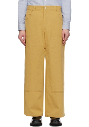 AFTER PRAY Yellow Wide Carpenter Trousers