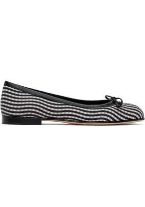 Manolo Blahnik Black & White Veralli Ballerina Flats