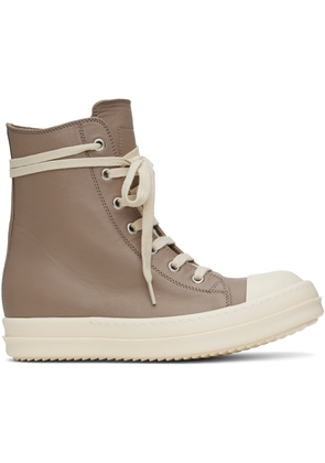 Rick Owens Taupe Hollywood Leather Sneakers
