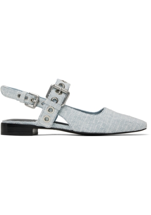 rag & bone Blue Moto Astra Slingback Slippers