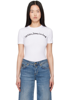 Versace Jeans Couture White Screen-Printed T-shirt